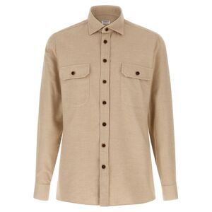 BORRIELLO Beige Cotton Men's Blouse